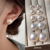 1 Pair Sweet Geometric Round Plating Imitation Pearl Drop Earrings