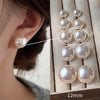 1 Pair Sweet Geometric Round Plating Imitation Pearl Drop Earrings