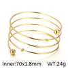 Lady Solid Color Stainless Steel Plating Bangle