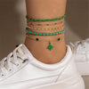 Vacation Shell Alloy Seed Bead Wholesale Anklet