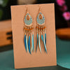 Creative Feather Earrings Bohemian Ethnic Tassel Stud Earrings