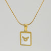 Simple Style Constellation Stainless Steel Plating Inlay Shell 18k Gold Plated Pendant Necklace