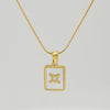 Simple Style Constellation Stainless Steel Plating Inlay Shell 18k Gold Plated Pendant Necklace