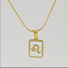 Simple Style Constellation Stainless Steel Plating Inlay Shell 18k Gold Plated Pendant Necklace