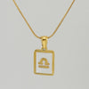 Simple Style Constellation Stainless Steel Plating Inlay Shell 18k Gold Plated Pendant Necklace