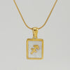 Simple Style Constellation Stainless Steel Plating Inlay Shell 18k Gold Plated Pendant Necklace