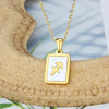 Simple Style Constellation Stainless Steel Plating Inlay Shell 18k Gold Plated Pendant Necklace