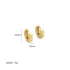 1 Pair Simple Style U Shape Round Plating Inlay Stainless Steel Pearl Zircon 18k Gold Plated Earrings