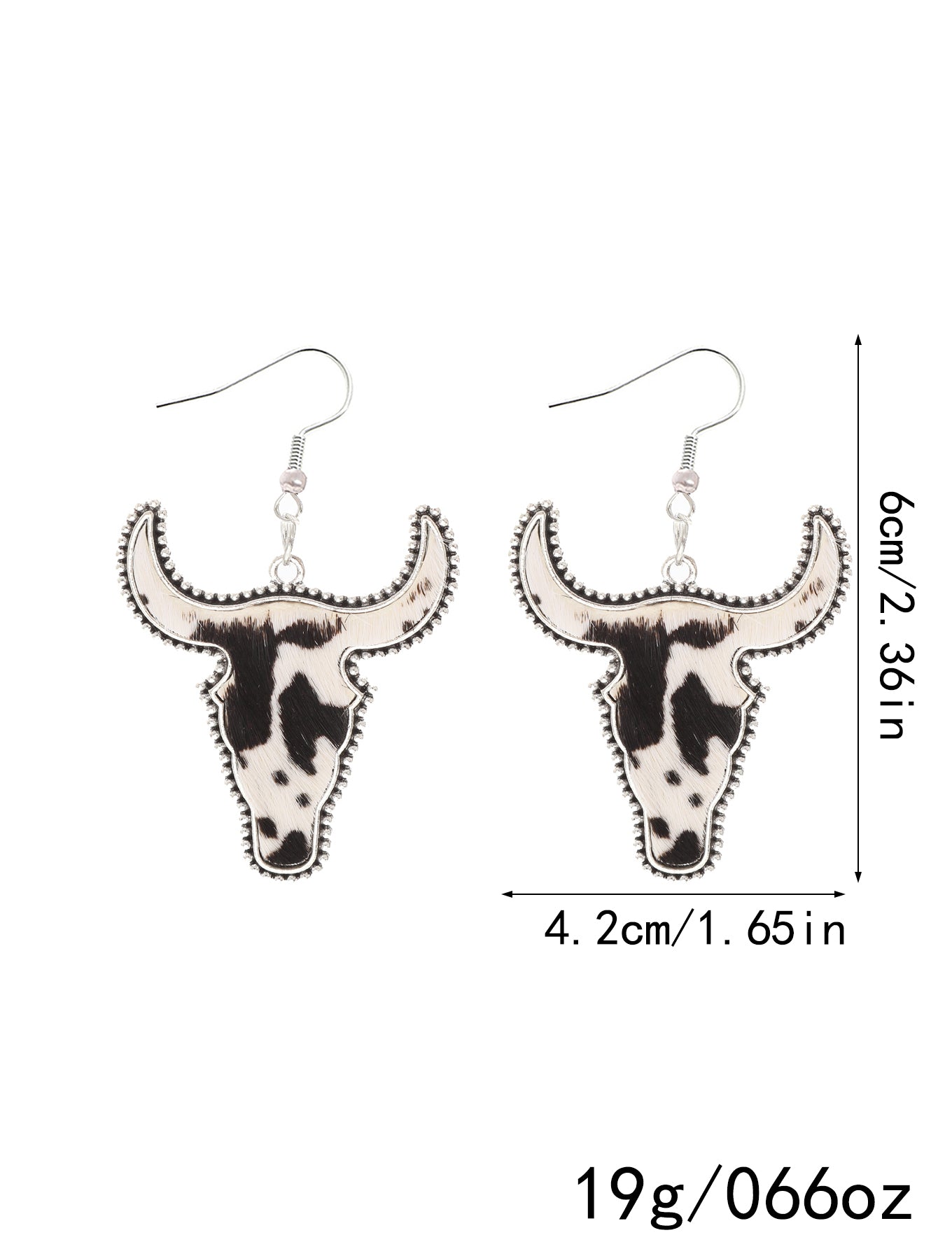 1 Pair Simple Style Cattle Alloy Drop Earrings