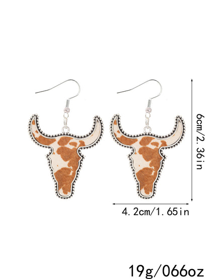 1 Pair Simple Style Cattle Alloy Drop Earrings