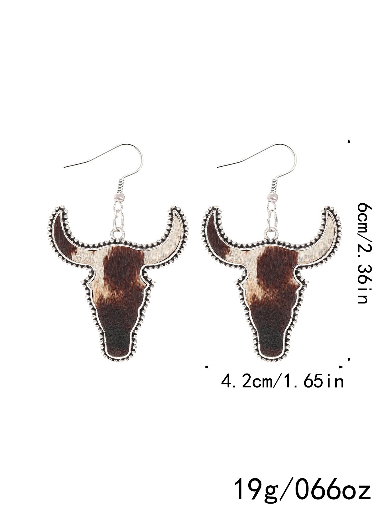 1 Pair Simple Style Cattle Alloy Drop Earrings