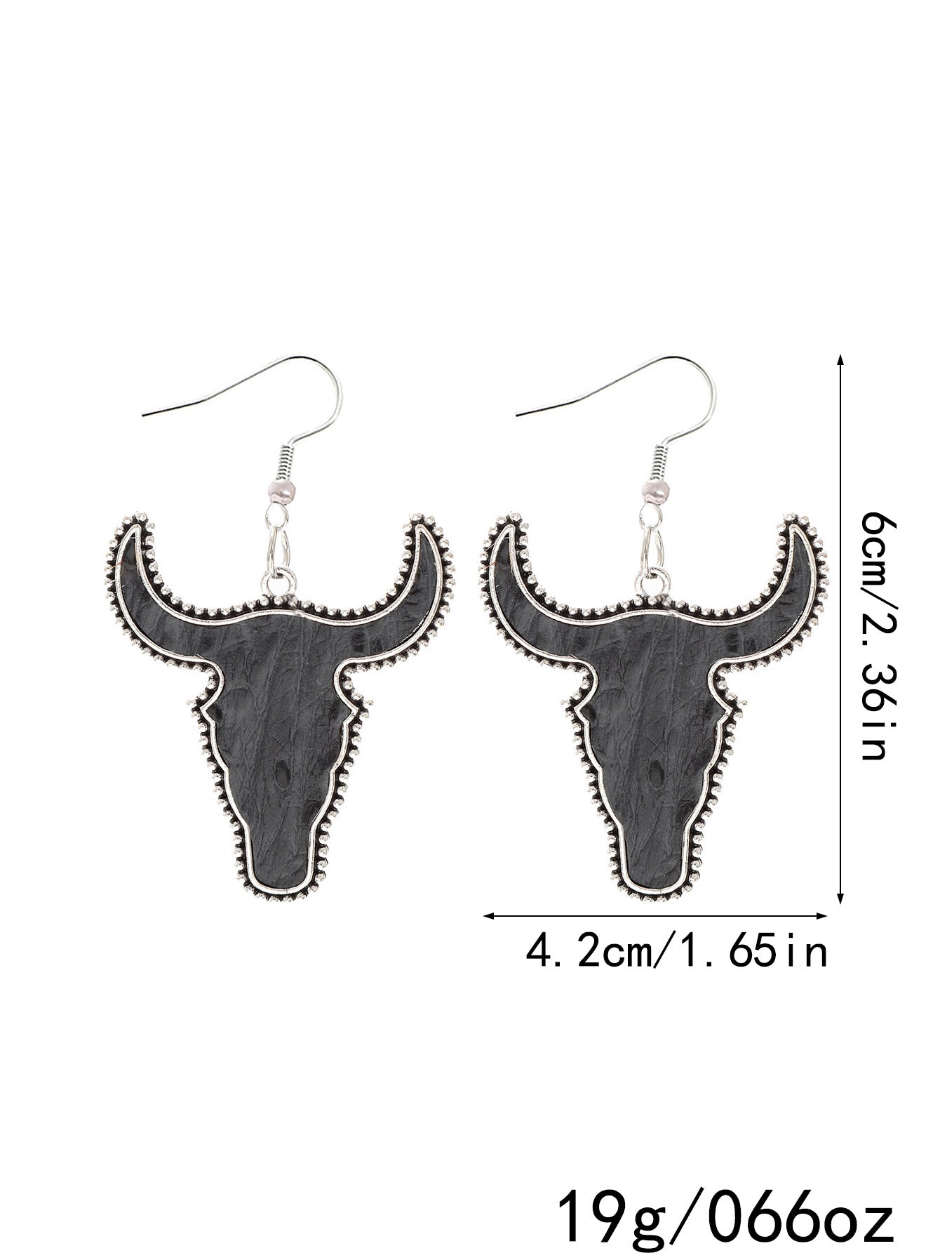 1 Pair Simple Style Cattle Alloy Drop Earrings