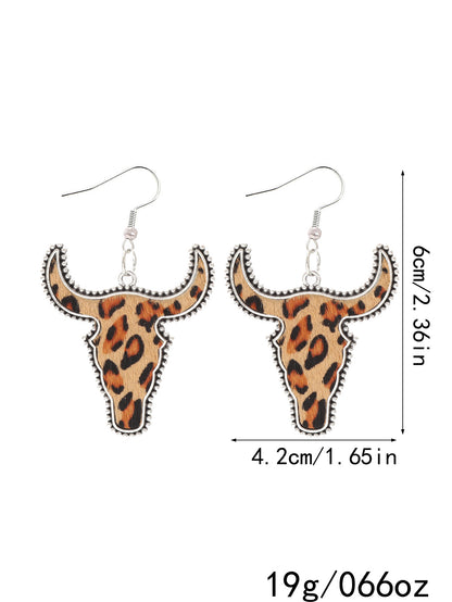 1 Pair Simple Style Cattle Alloy Drop Earrings