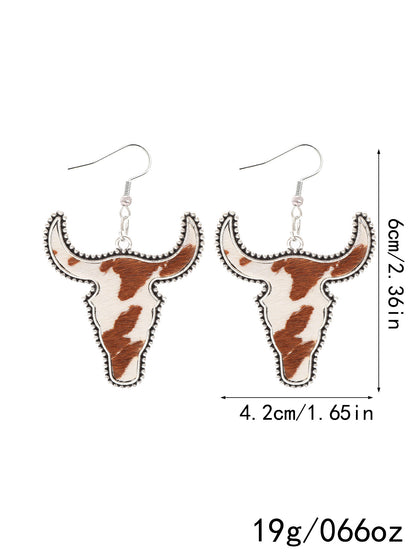 1 Pair Simple Style Cattle Alloy Drop Earrings