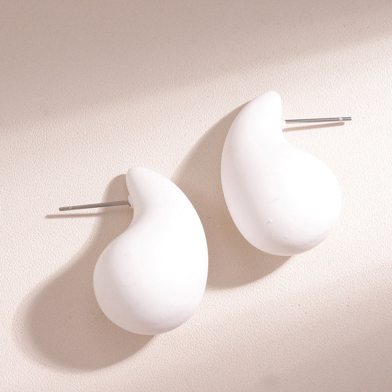 1 Pair Simple Style Water Droplets Plastic Ear Studs