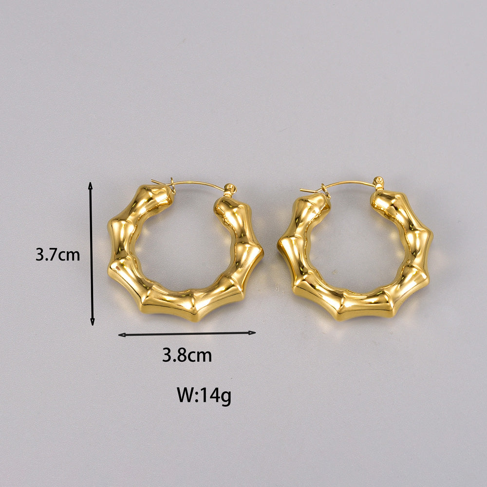 1 Pair Simple Style Classic Style C Shape Plating Titanium Steel 18k Gold Plated Silver Plated Ear Studs