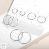 Simple Style Circle Plating Sterling Silver Silver Plated Hoop Earrings