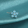 Elegant Sweet Shiny Flower Stainless Steel Turquoise Zircon Nose Studs In Bulk