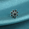 Elegant Sweet Shiny Flower Stainless Steel Turquoise Zircon Nose Studs In Bulk