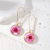 1 Pair Casual Simple Style Plant Flower Epoxy Resin Drop Earrings