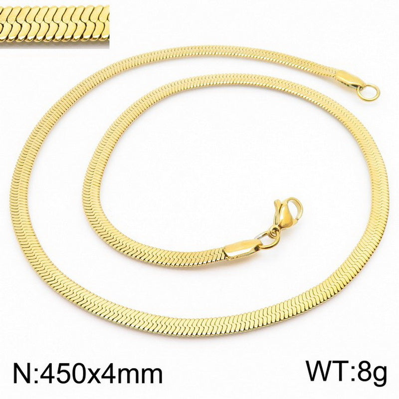 Simple Style Geometric Stainless Steel Plating Layered Necklaces