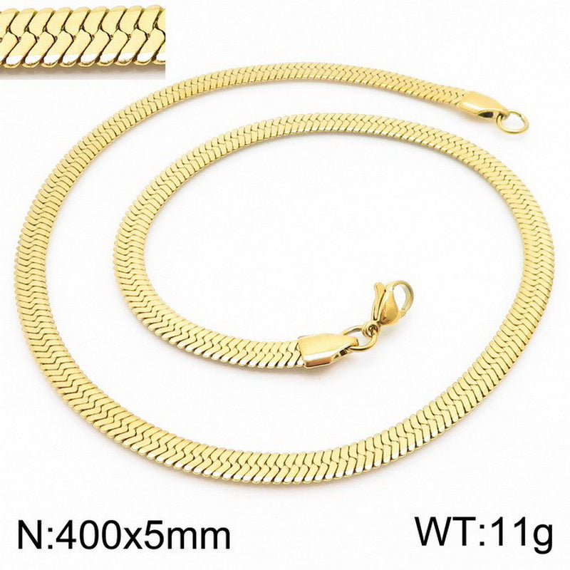 Simple Style Geometric Stainless Steel Plating Layered Necklaces