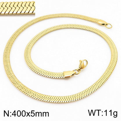 Simple Style Geometric Stainless Steel Plating Layered Necklaces