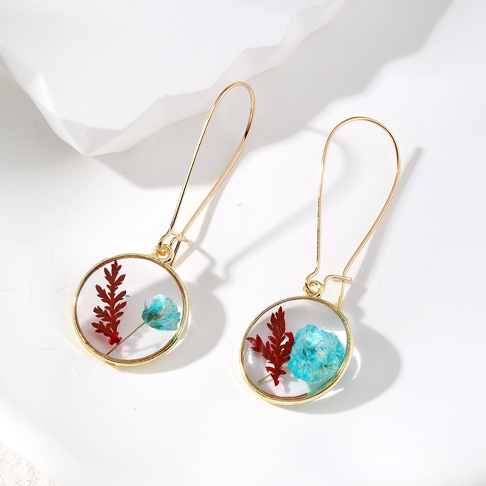 1 Pair Vacation Sweet Simple Style Flower Resin Drop Earrings