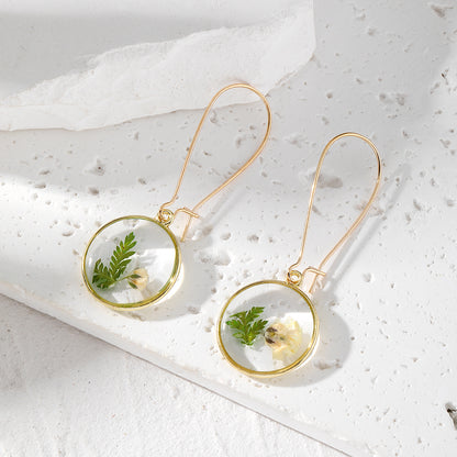 1 Pair Vacation Sweet Simple Style Flower Resin Drop Earrings