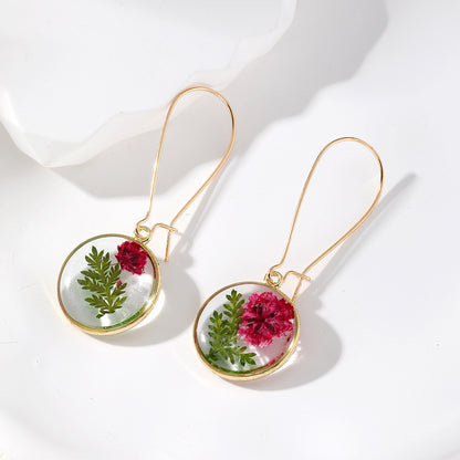 1 Pair Vacation Sweet Simple Style Flower Resin Drop Earrings