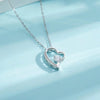 Elegant Lady Heart Shape Copper Plating Inlay Zircon 14k Gold Plated Pendant Necklace