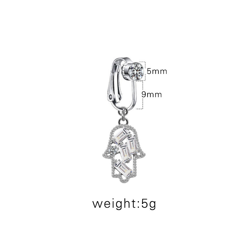 Casual Shiny Star Moon Heart Shape Stainless Steel Alloy White Gold Plated Gold Plated Rhinestones Glass Belly Ring In Bulk