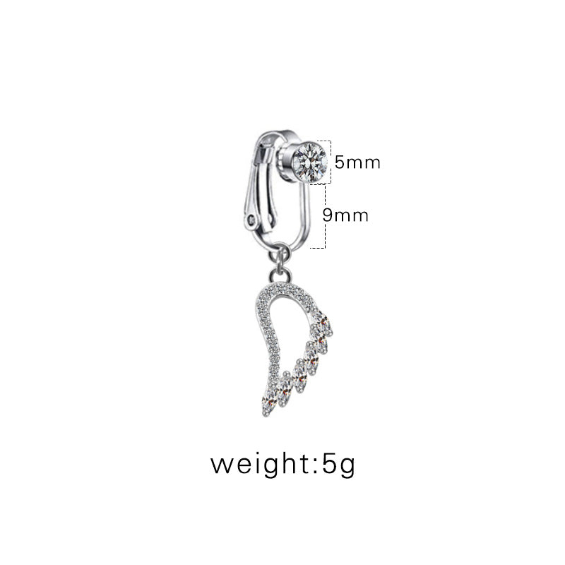 Casual Shiny Star Moon Heart Shape Stainless Steel Alloy White Gold Plated Gold Plated Rhinestones Glass Belly Ring In Bulk