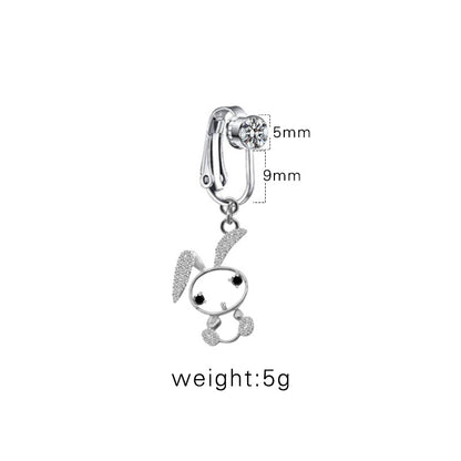 Casual Shiny Star Moon Heart Shape Stainless Steel Alloy White Gold Plated Gold Plated Rhinestones Glass Belly Ring In Bulk