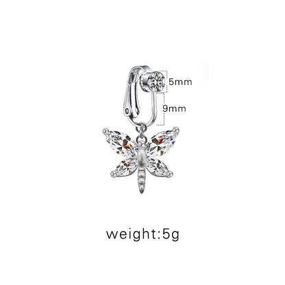 Casual Retro Simple Style Animal Starry Sky Moon Stainless Steel Alloy Copper White Gold Plated Gold Plated Rhinestones Belly Ring In Bulk