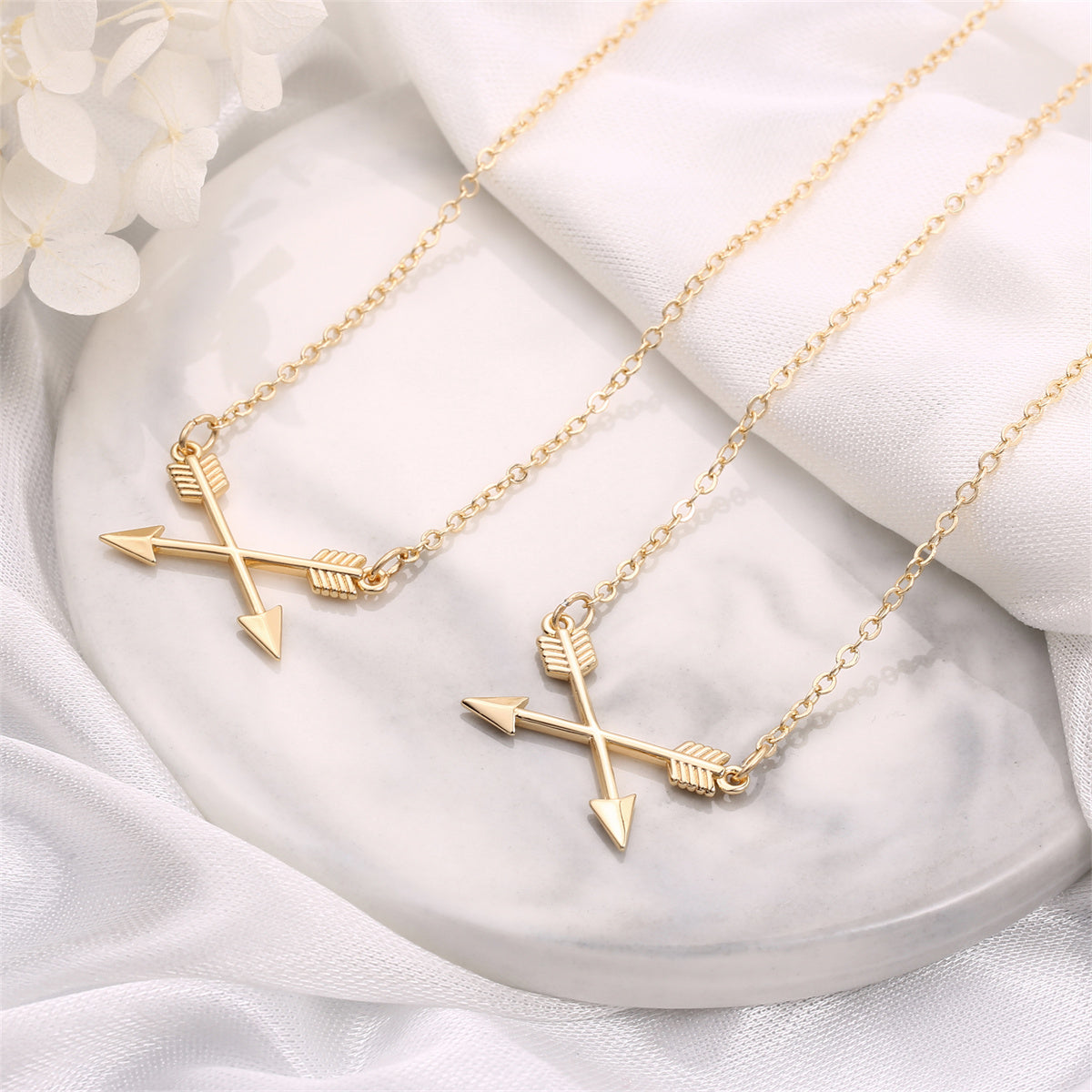 Casual Classic Style Triangle Arrow Copper Plating 14k Gold Plated Pendant Necklace