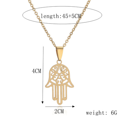 Ig Style Simple Style Star Moon Cat Stainless Steel Plating Inlay Zircon Pendant Necklace