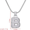 Lady Letter Copper Plating Inlay Zircon White Gold Plated Necklace