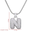 Lady Letter Copper Plating Inlay Zircon White Gold Plated Necklace