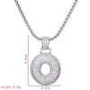 Lady Letter Copper Plating Inlay Zircon White Gold Plated Necklace