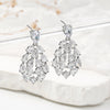 1 Pair Ig Style Y2k Water Droplets Plating Hollow Out Inlay Copper Zircon Ear Studs