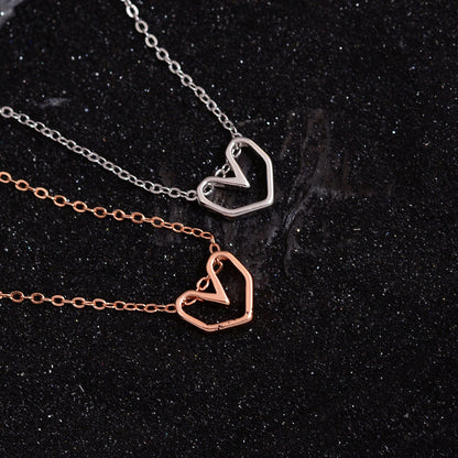 Simple Style Heart Shape Copper Pendant Necklace