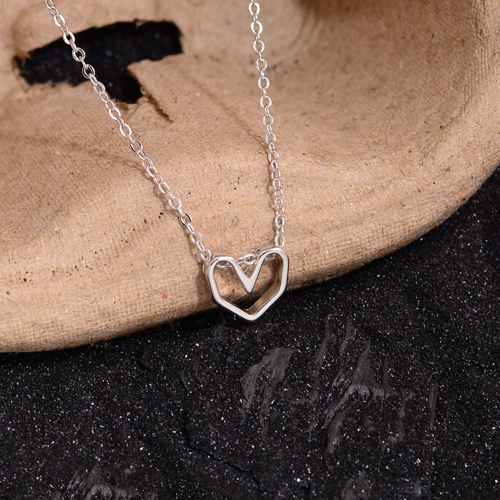 Simple Style Heart Shape Copper Pendant Necklace