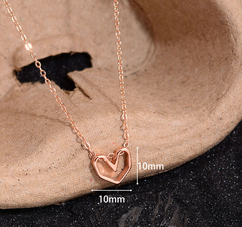 Simple Style Heart Shape Copper Pendant Necklace