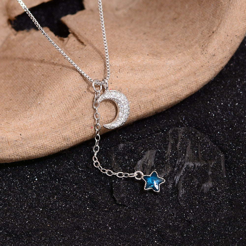 Simple Style Star Moon Copper Pendant Necklace