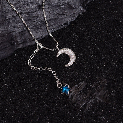 Simple Style Star Moon Copper Pendant Necklace