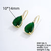 1 Pair Glam Lady Water Droplets Plating Inlay Copper Zircon Gold Plated Drop Earrings