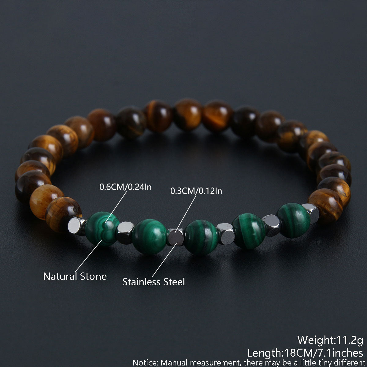 Classic Style Round Natural Stone Bracelets