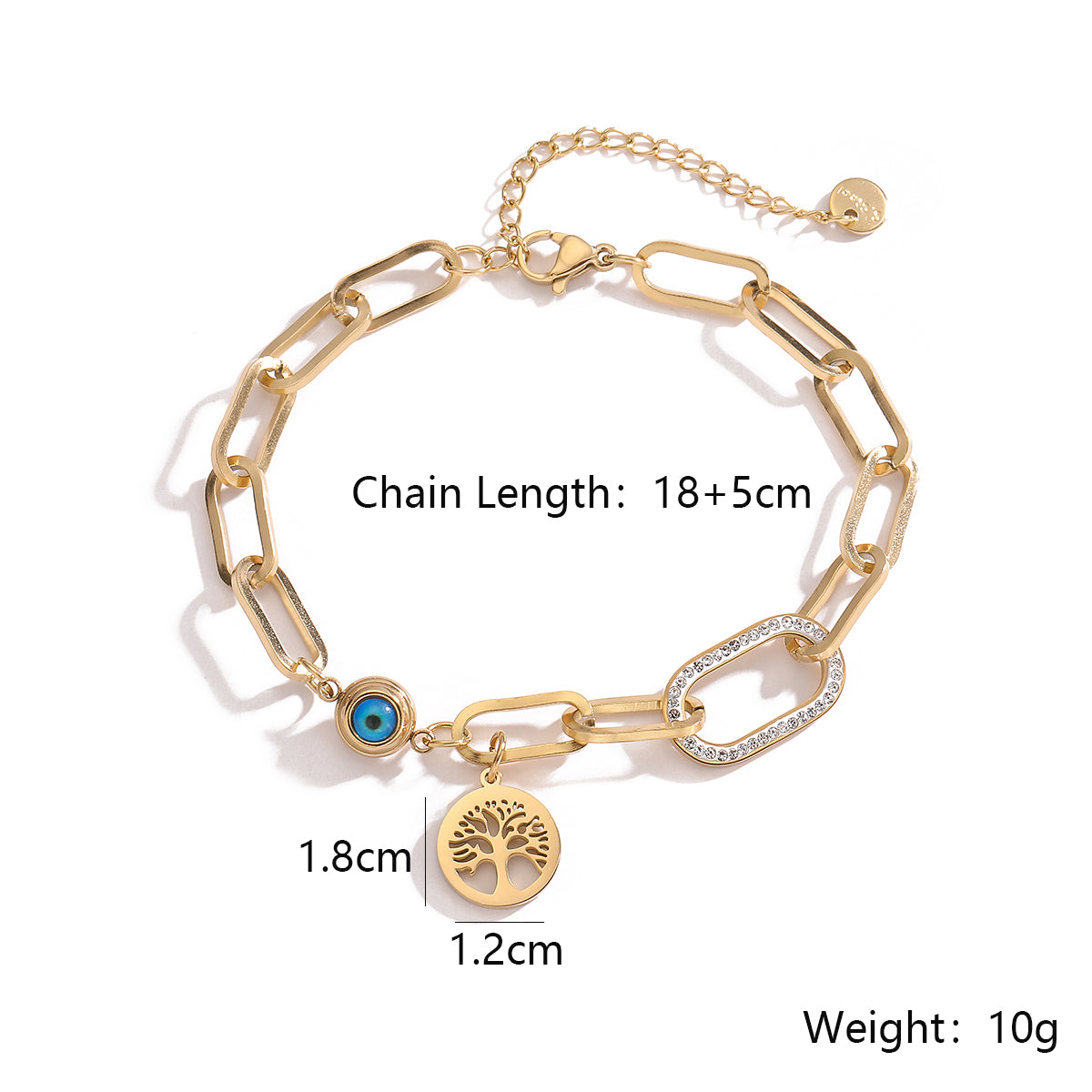 Simple Style Heart Shape Titanium Steel Plating Inlay Zircon 18k Gold Plated Bracelets