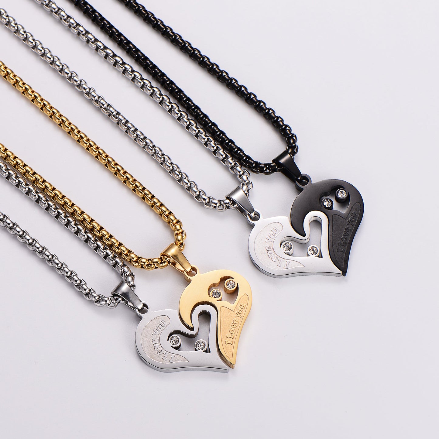 Simple Style Heart Shape Stainless Steel 18k Gold Plated Pendant Necklace